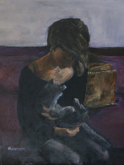 Girl with a cat