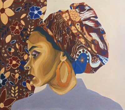 Lady with scarve and jewellery II